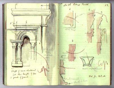 Image of one of John Ruskin’s original notebooks