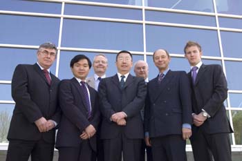 from left:Vince Cunningham, Yu Xiong, Dr Nigel Lockett, Chinese Consul Ding Wenzheng, Mark Underwood, Prof David Brown and David McGhee